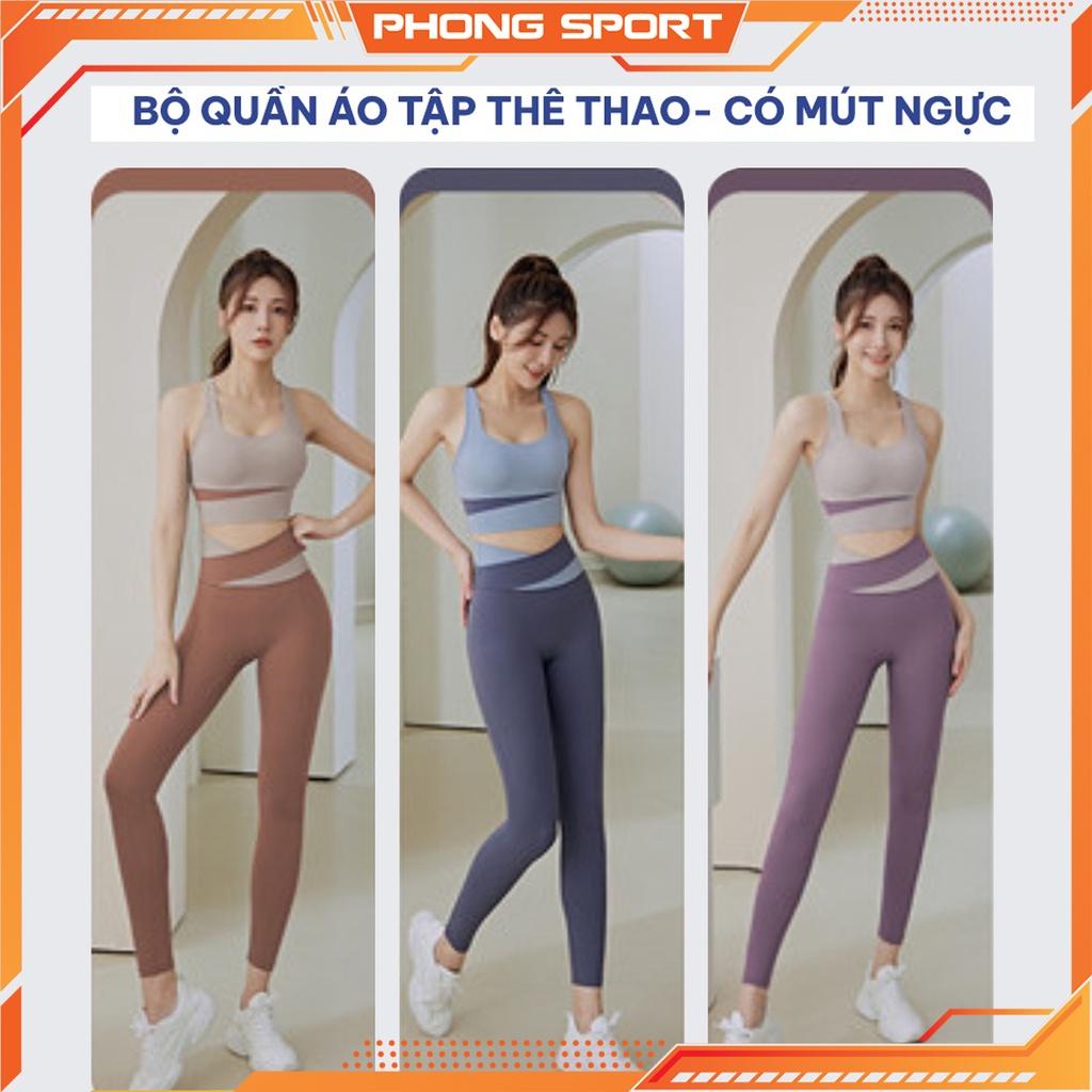 Bộ quần áo tập yoga, gym nữ thấm hút mồ hôi, thiết kế trẻ trung Phongsport