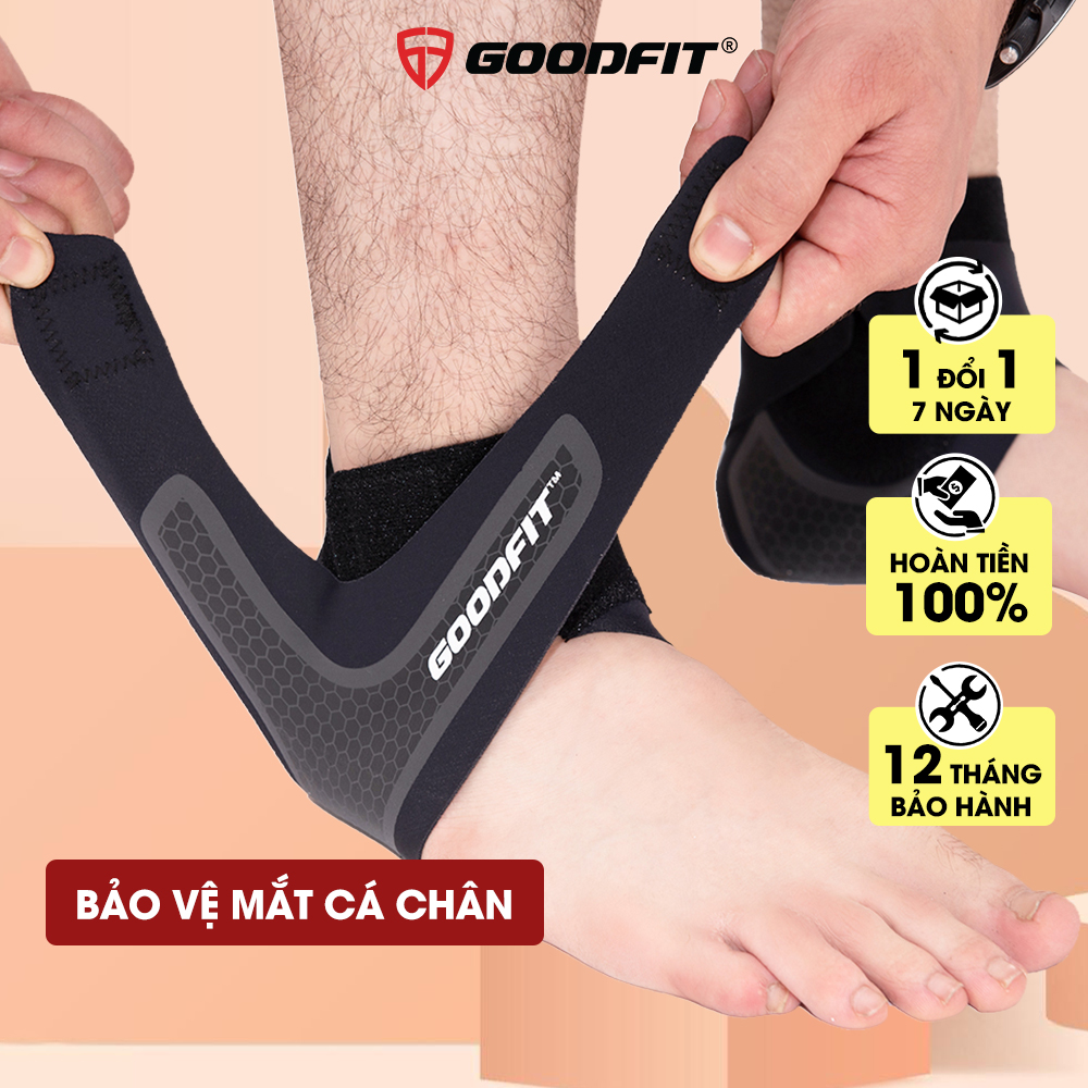 Băng bảo vệ cổ chân, băng quấn cổ chân, mắt cá chân GoodFit mỏng nhẹ, miếng dán chắc chắn GF611A