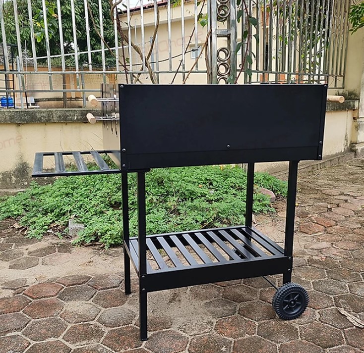 Bếp nướng Landmann CK350, Bếp nướng BBQ, Bếp nướng than hoa ngoài trời, có bánh xe tiện dụng
