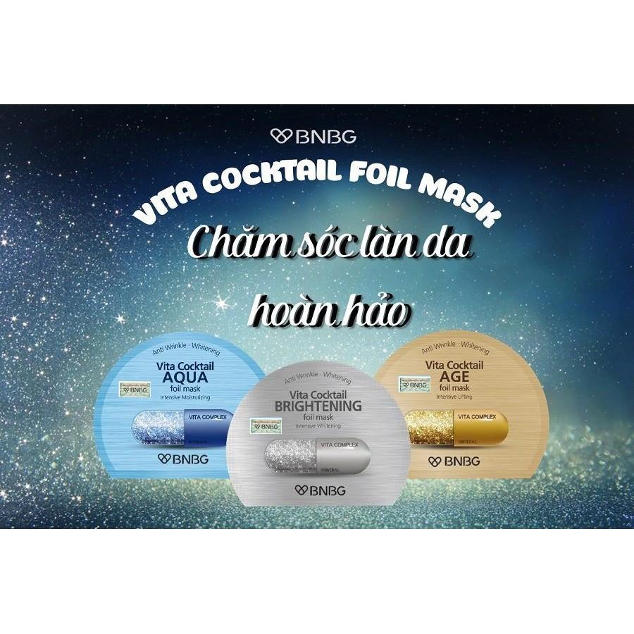 Combo 3 mặt nạ dưỡng da BNBG Vita Cocktail Foil Mask 30ml x 3