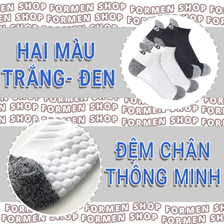 Combo áo thun thể thao nam và vớ thể thao đệm nút cao cấp, chất vải thoáng khí, thấm hút tốt - FORMEN SHOP - FMCBARD002