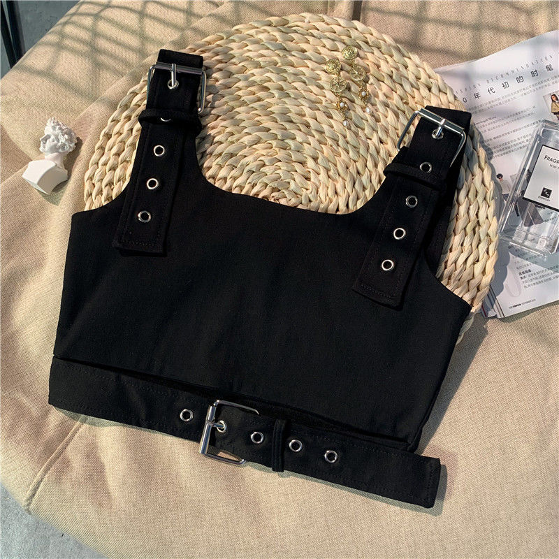 Áo kiều croptop cài khuy bấm Mã: AK2480 - ĐEN