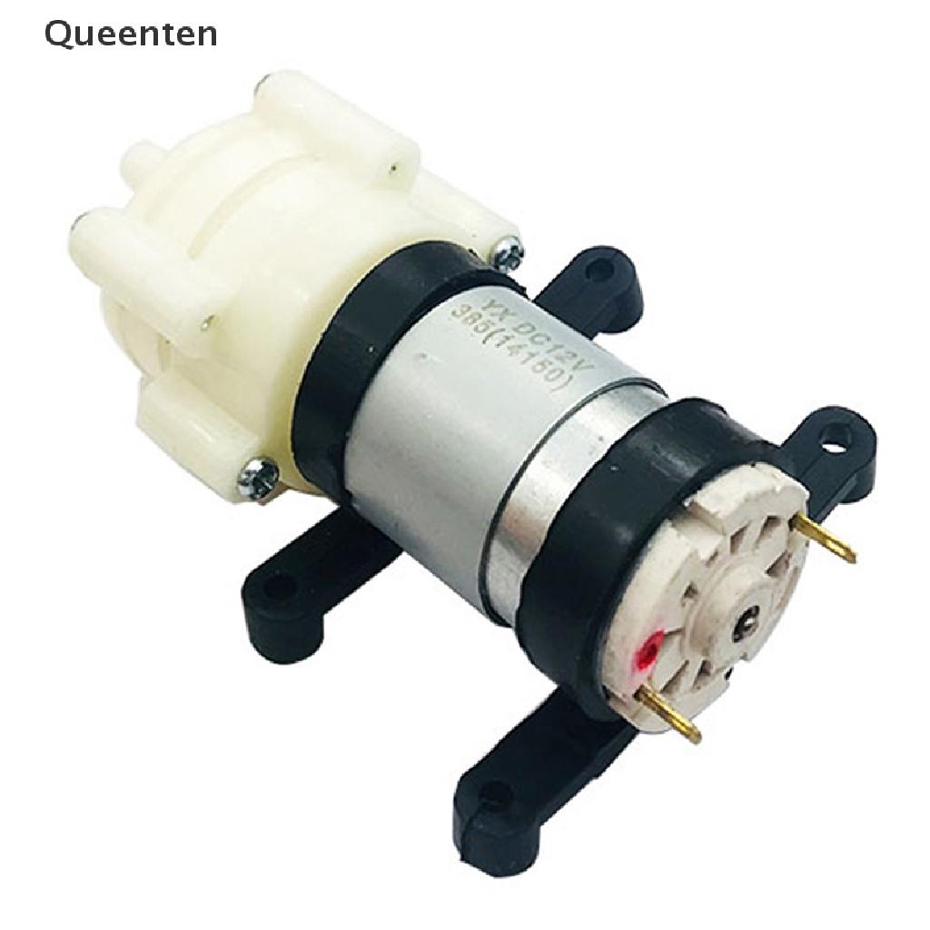 Queenten 12V DC R385 Mini Aquarium Pump Fish Tank Motor for Diaphragm Pump Water/AIR Pump QT