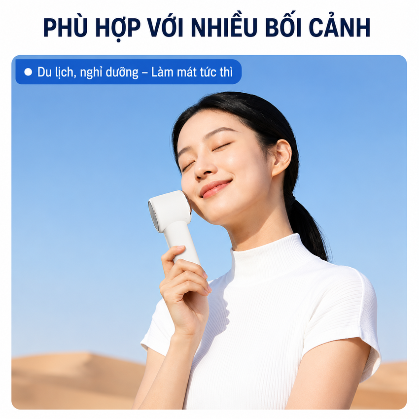 Quạt Cầm Tay Philips Serial 2000 ACR2124PPF ACR2124MPF Pin 3000mAh Sạc USB Cao Cấp - HÀNG CHÍNH HÃNG