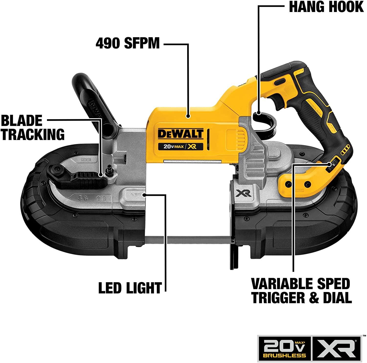 MÁY CƯA CẦM TAY 18V 620W DEWALT DCS374M1- HÀNG CHÍNH HÃNG