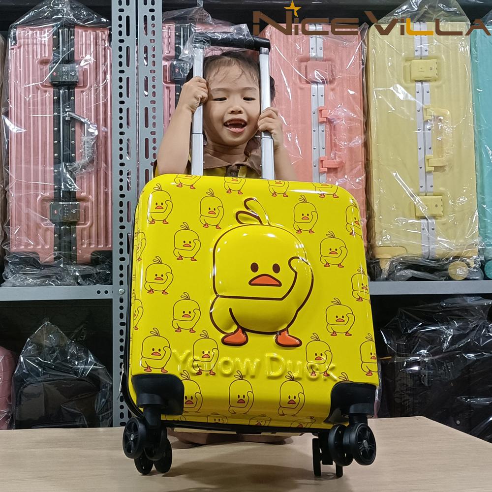Vali Kéo Trẻ Em. Vali Size 18 inch Cho Bé Trai Và Gái, Dập Nổi 3D Dễ Thương