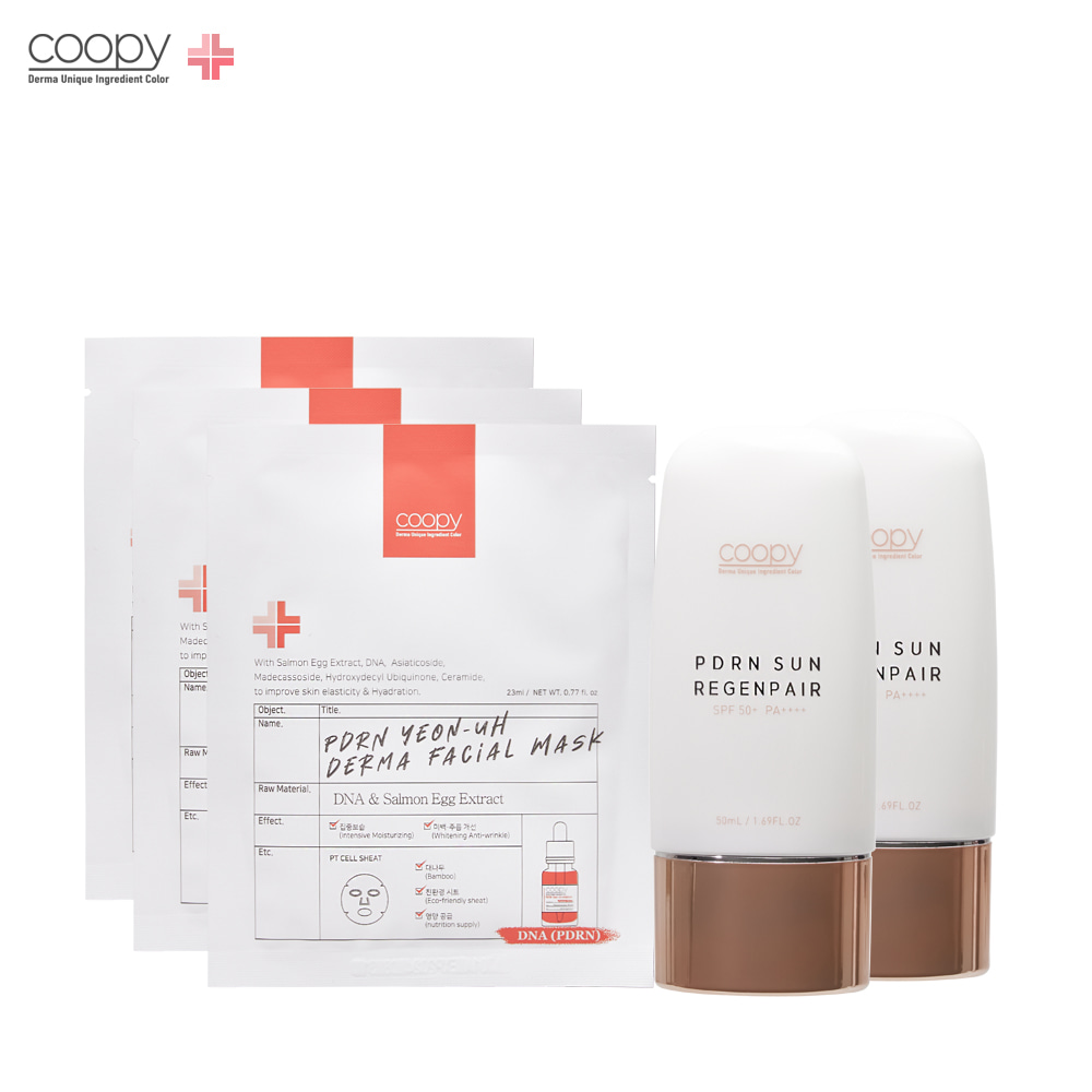 MẶT NẠ TÁI SINH LÀN DA CHIẾT XUẤT DNA CÁ HỒI COOPY PDRN YEON-UH DERMA FACIAL MASK 23 ML (HỘP 5 MIẾNG)