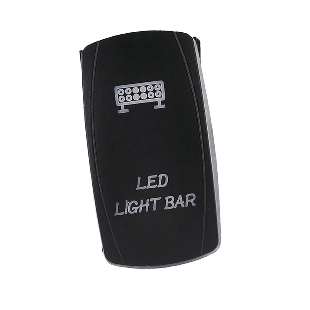 5-PIN Light Bar Rocker Switch Push Button Control Overload Protection