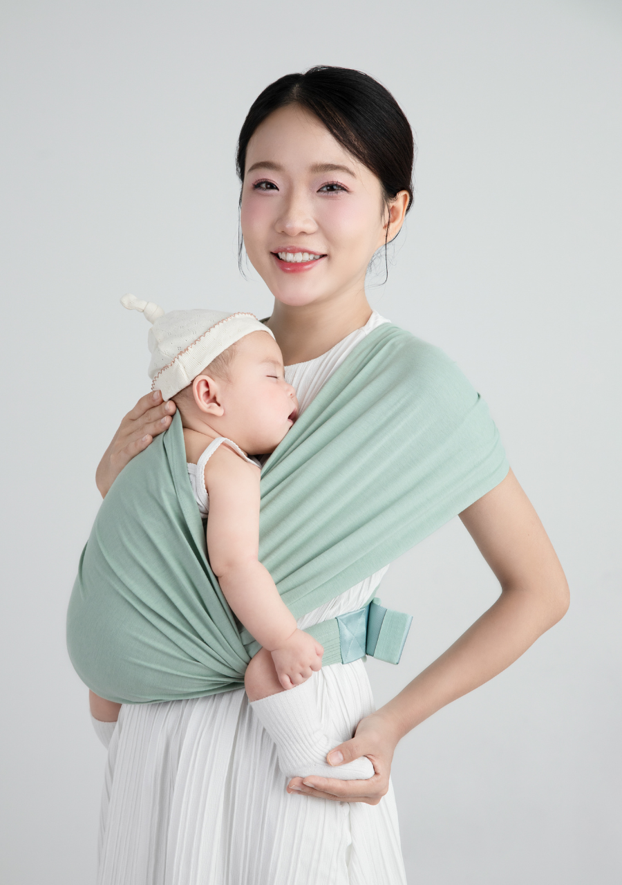 [THIẾT KẾ MỚI] Địu Vải EmBé Sling Cao Cấp Màu Olive Dành Cho Bé Sơ Sinh Từ 0 Đến 24 Tháng Tuổi