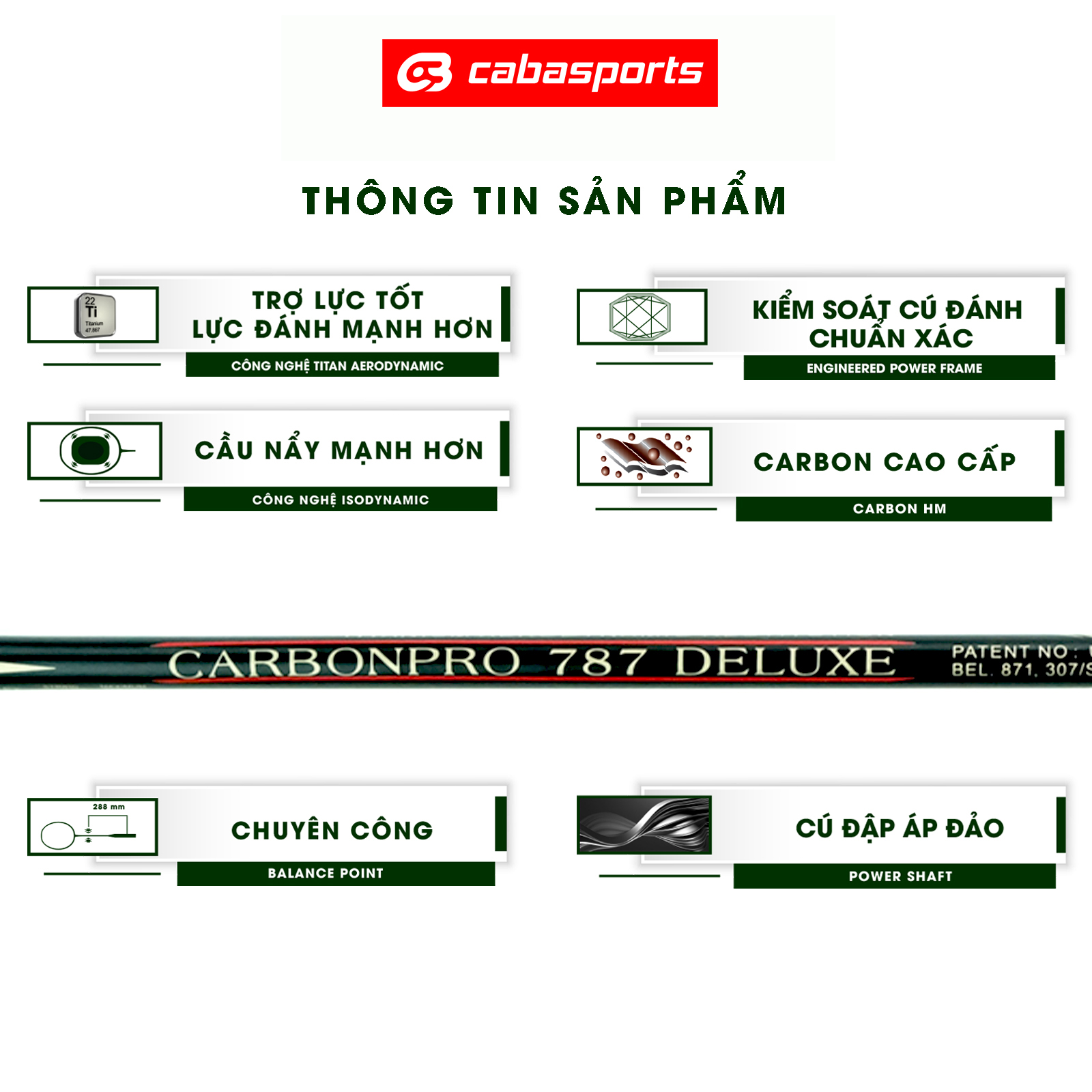 Vợt ProKennenx Carbon Pro 787 Deluxe Đã Căng Cước Chất Lượng Chính Hãng