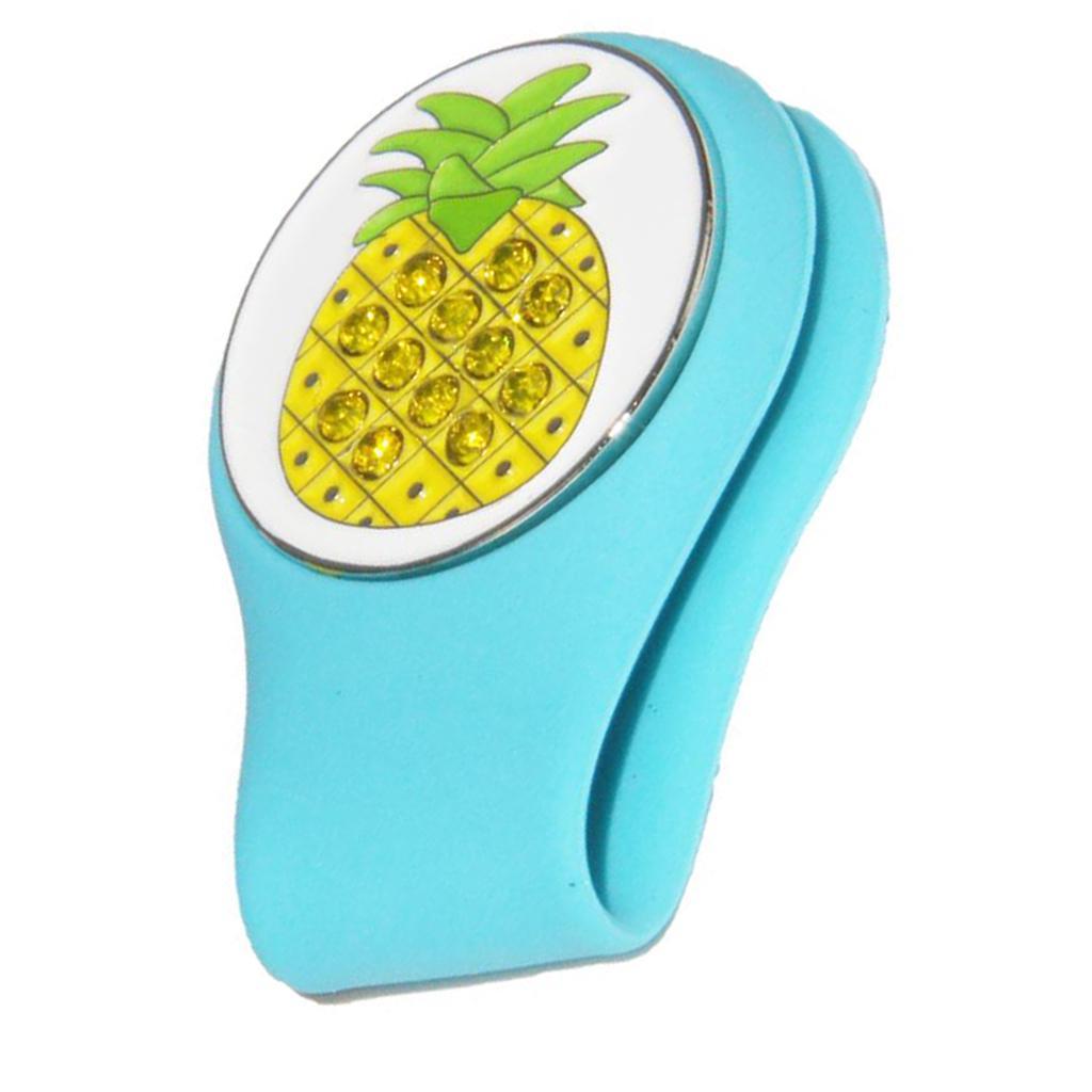 2x Golf Ball Marker Silicone Hat Clips with Detachable Pattern Plate