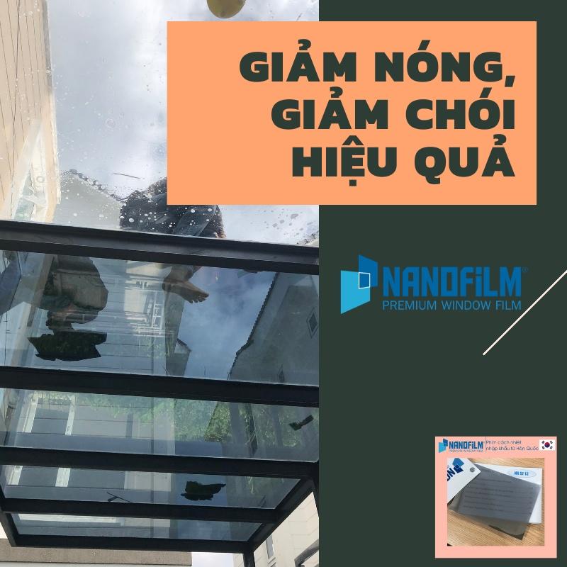 Dán kính chống nắng giếng trời