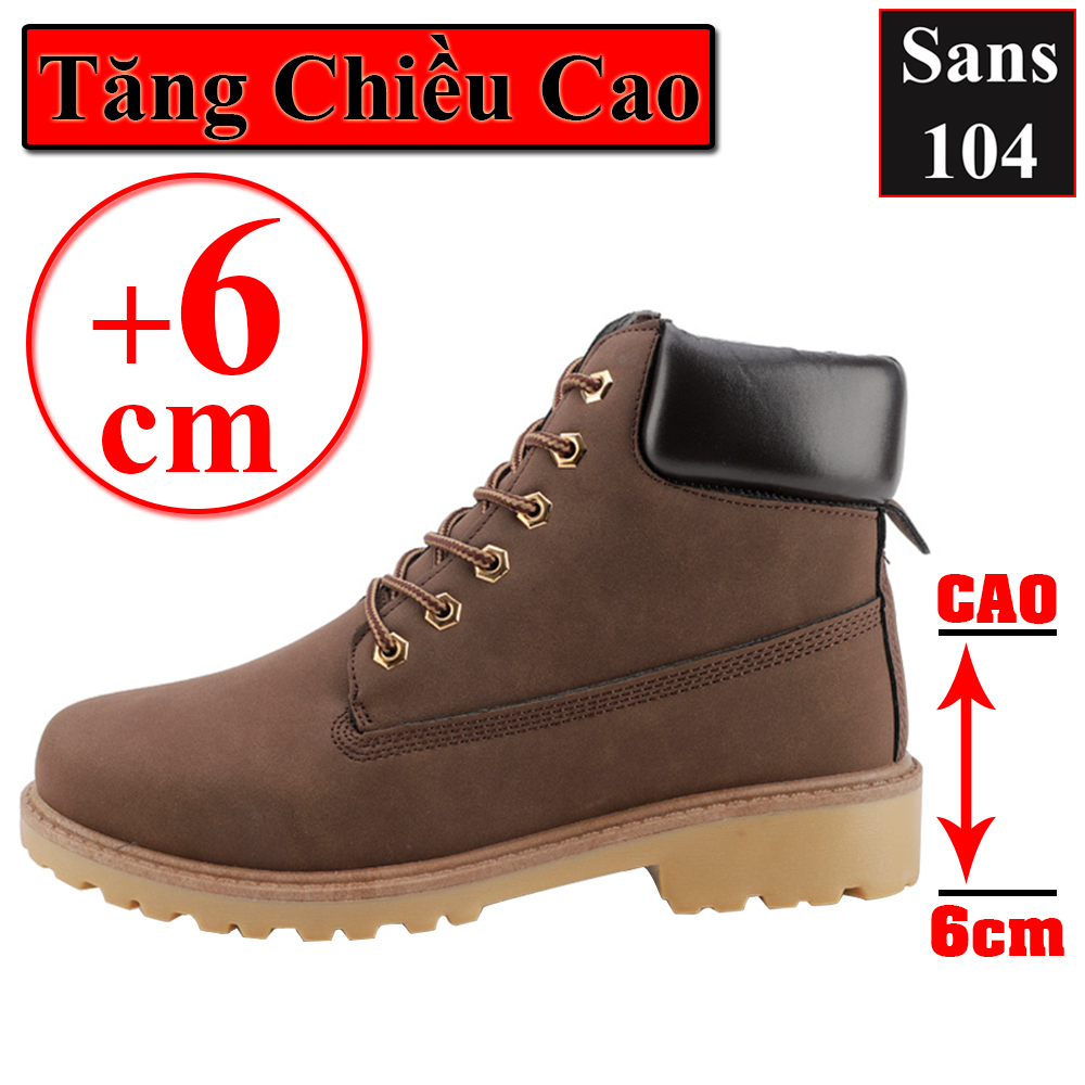 Boot nam martin Sans104 giầy cao cổ boost vàng đen nâu bigsize to 43 44 45 46 độn đế 6cm big size đẹp hàn quốc cao cấp