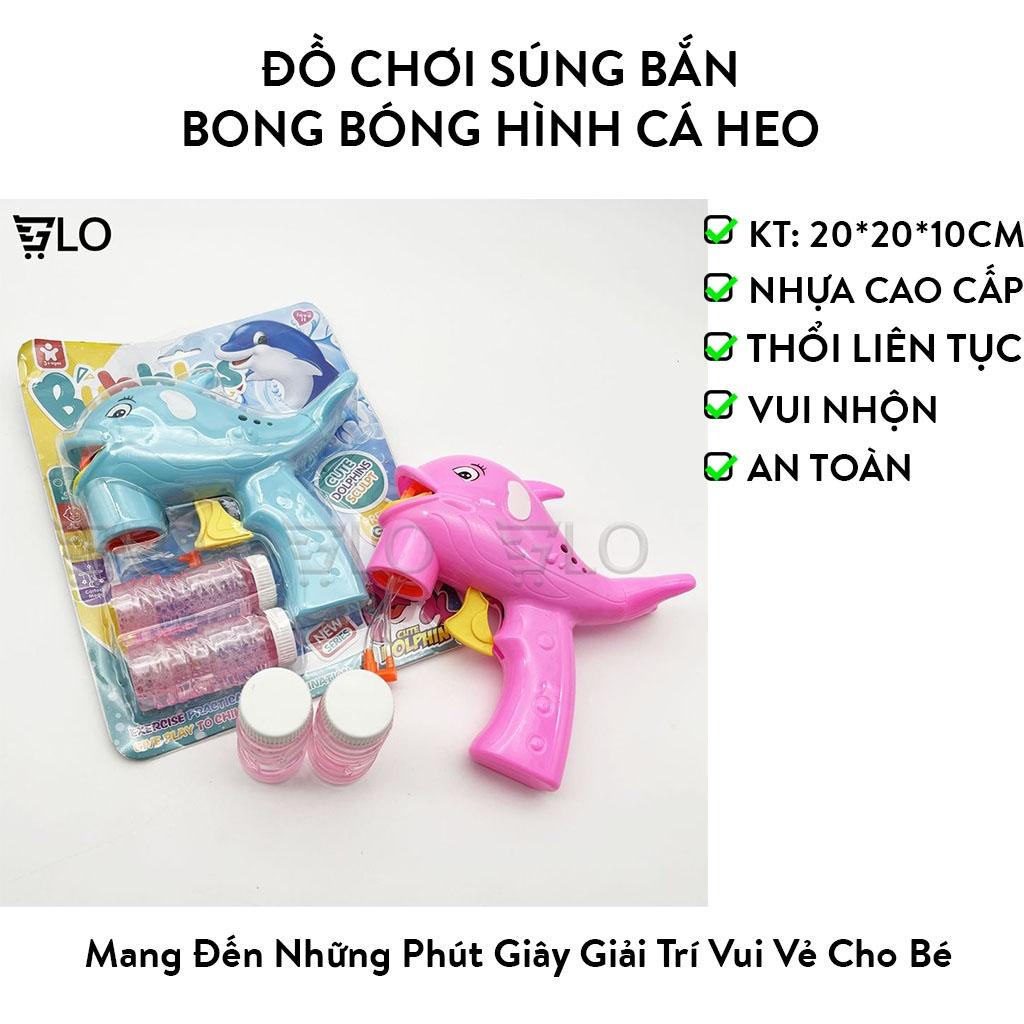 Đồ Chơi Súng Bắn Bong Bóng Xà Phòng Hình Cá Heo Dành Cho Bé