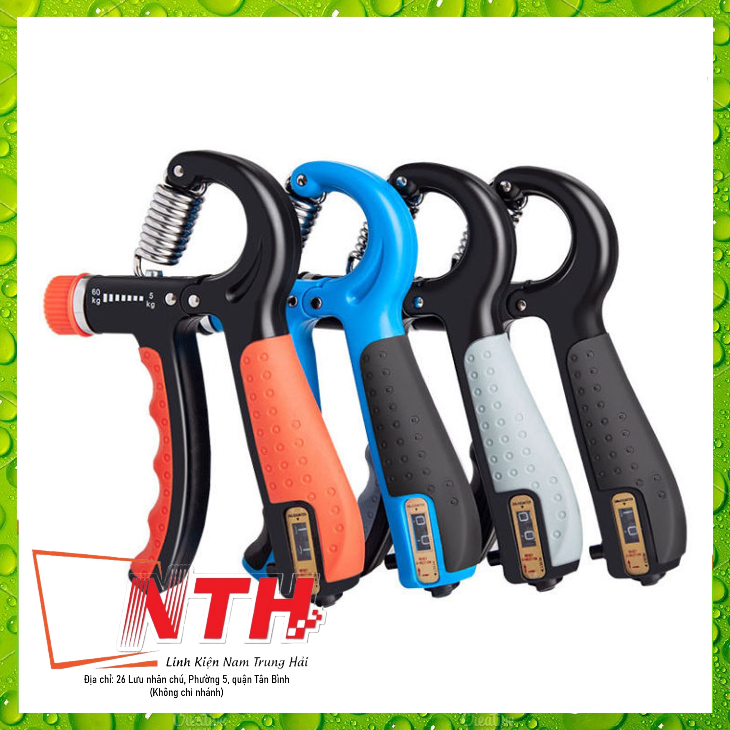 Kìm bóp tập cơ tay chữ R - có đếm số - ko đếm số, hand grip điều chỉnh lực 5-60kg BỀN ĐẸP dụng cụ tập gym cơ cổ tay