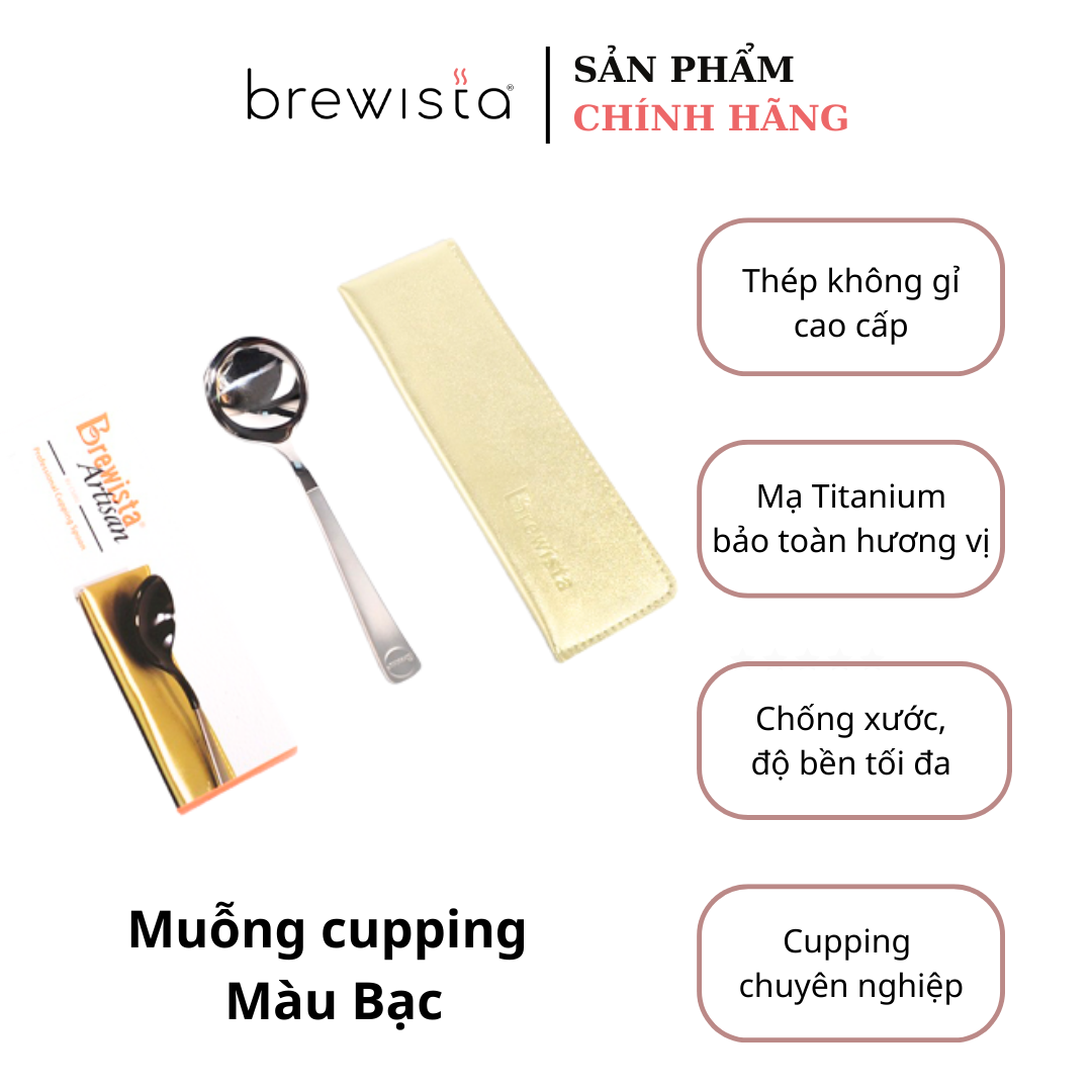 Muỗng thử nếm cà phê chính hãng Brewista - Màu bạc