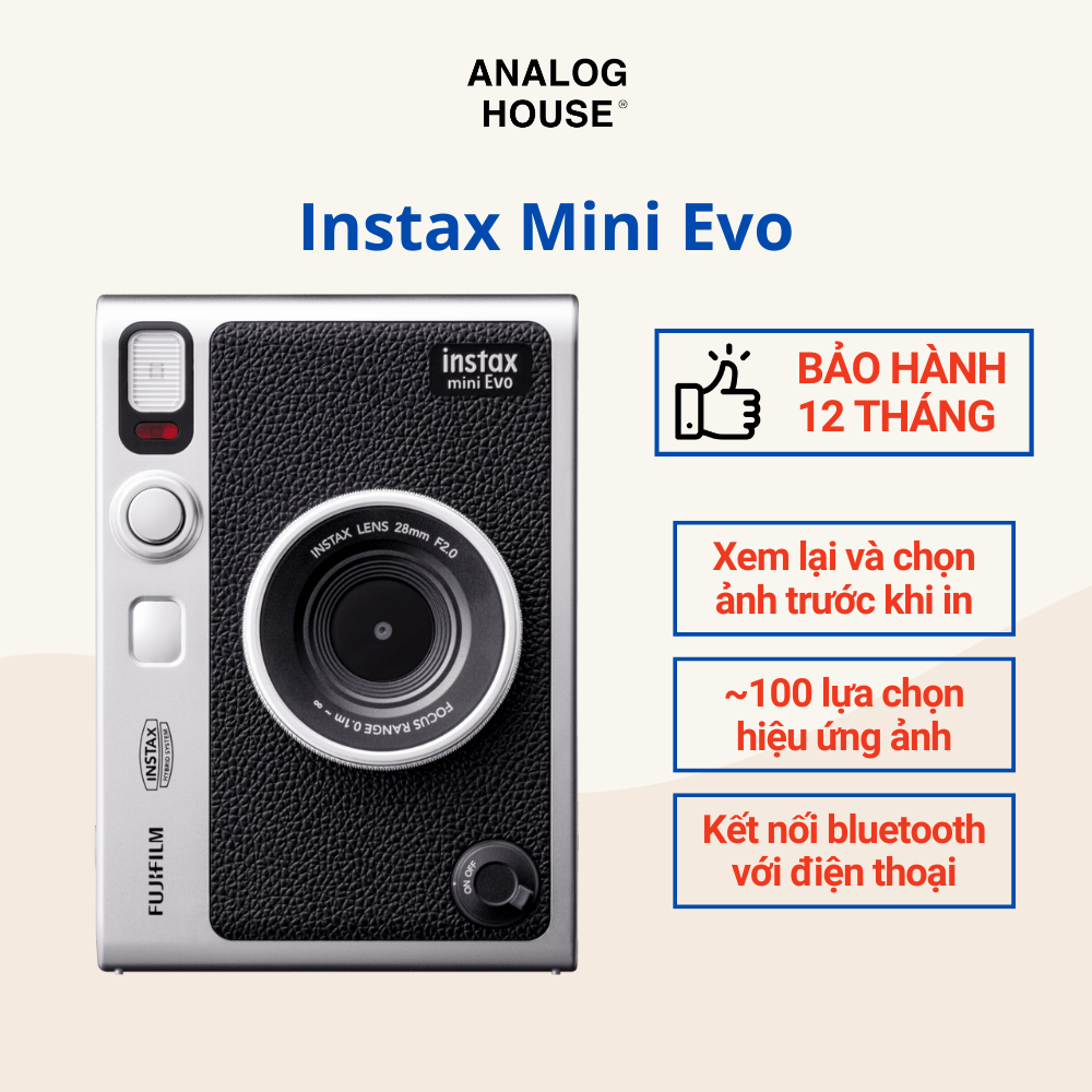 Máy ảnh chụp lấy liền dùng thẻ nhớ Fujifilm Instax Mini Evo - Hàng chính hãng