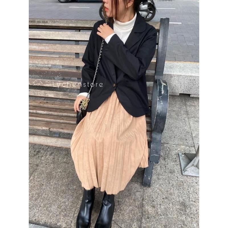 Chân Váy dập Ly MESY SKIRT thiết kế trơn basic