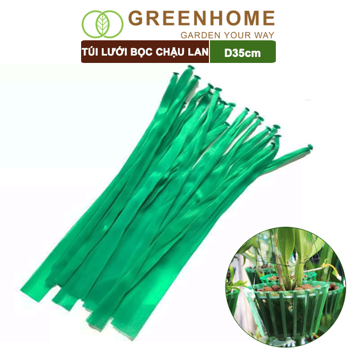 Bộ 5 Lưới Lót Chậu Lan Greenhome, D35cm, Lót Đáy Chậu, Ngăn Rơi Vãi Giá Thể, Phân Bón, Độ Bền Cao, Dễ Sử Dụng