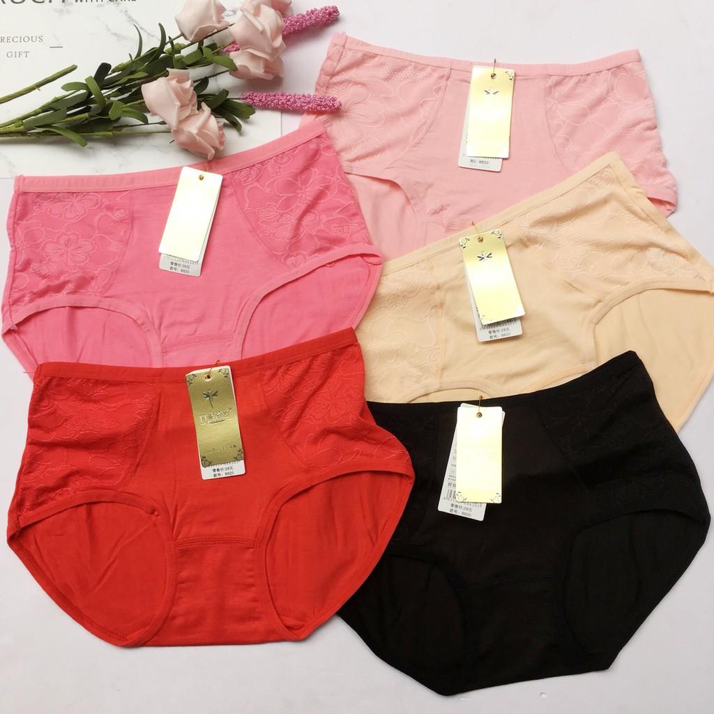QUẦN LÓT NỮ LƯNG CAO THUN COTTON LẠNH MÁT - QLNU38