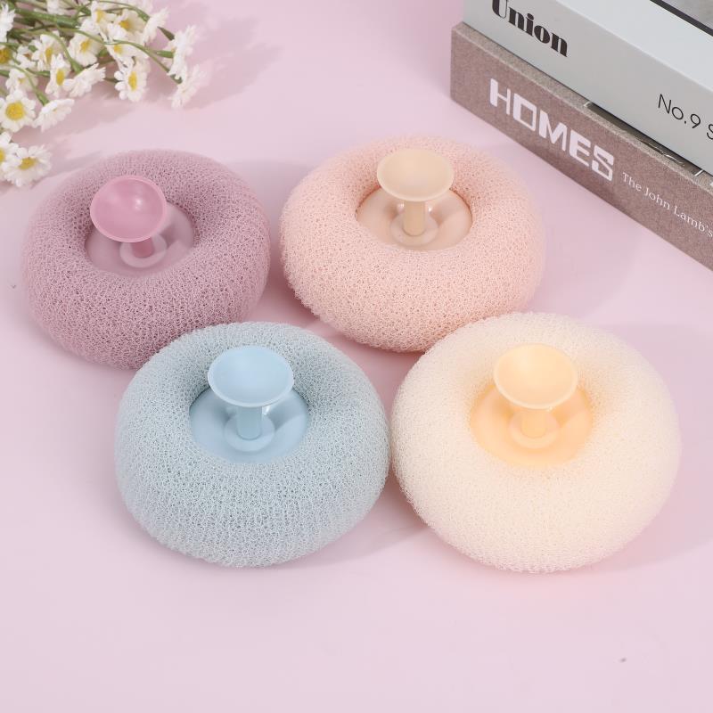 Bông Tắm Lưới Tròn Tạo Bọt, Bông Tắm Tẩy Tế Bào Chết Có Giác Hút Tường Tiện Lợi