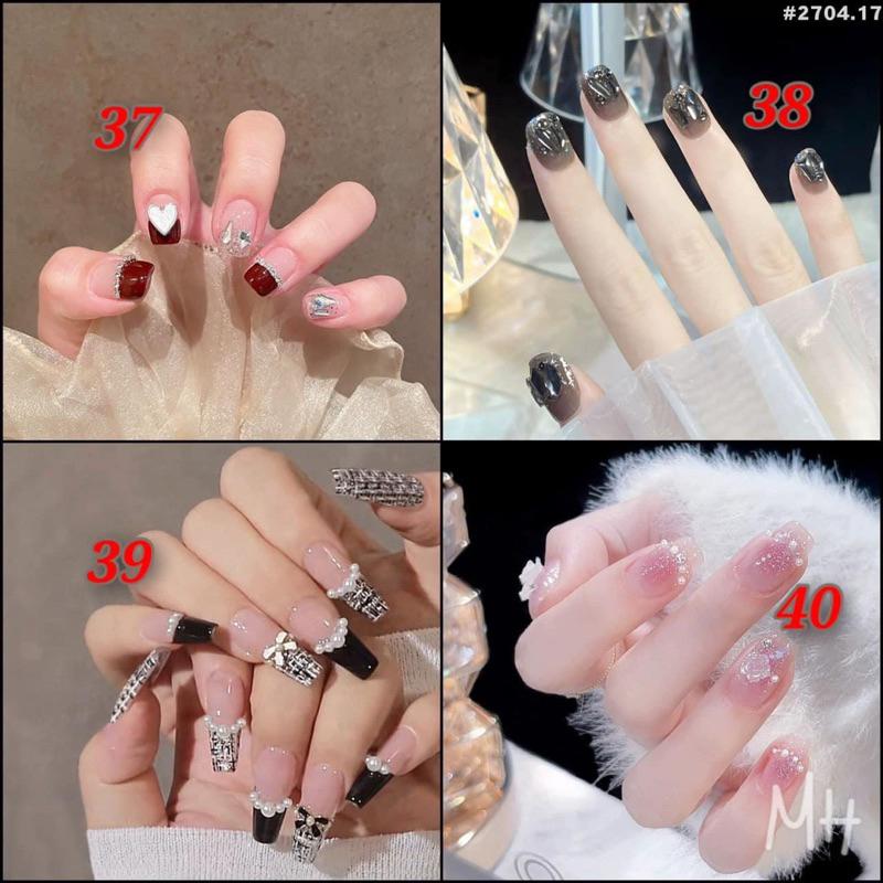 (3)Set 2 bộ Móng Tay Giả 3d Trang Trí Chất Lượng Cao