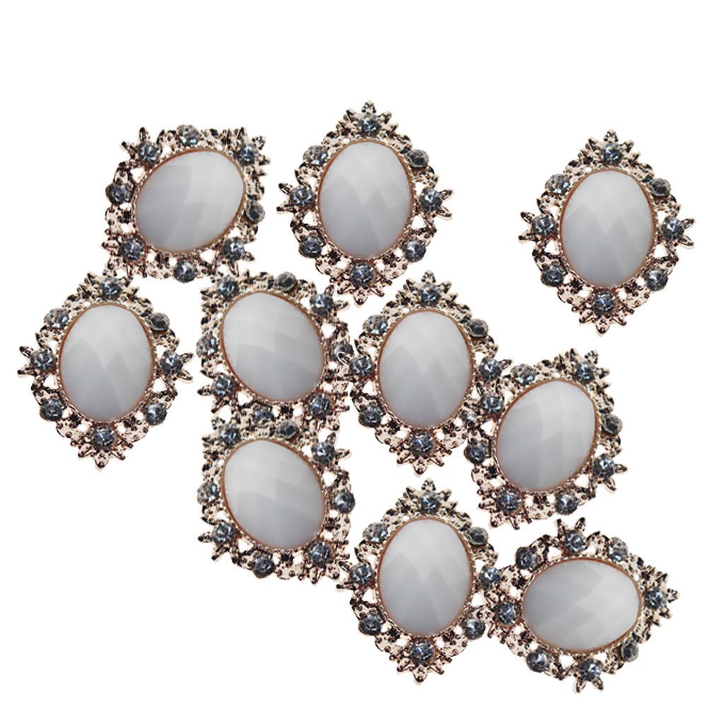 20pcs Rhinestone Flat Beads Button Scrapbook