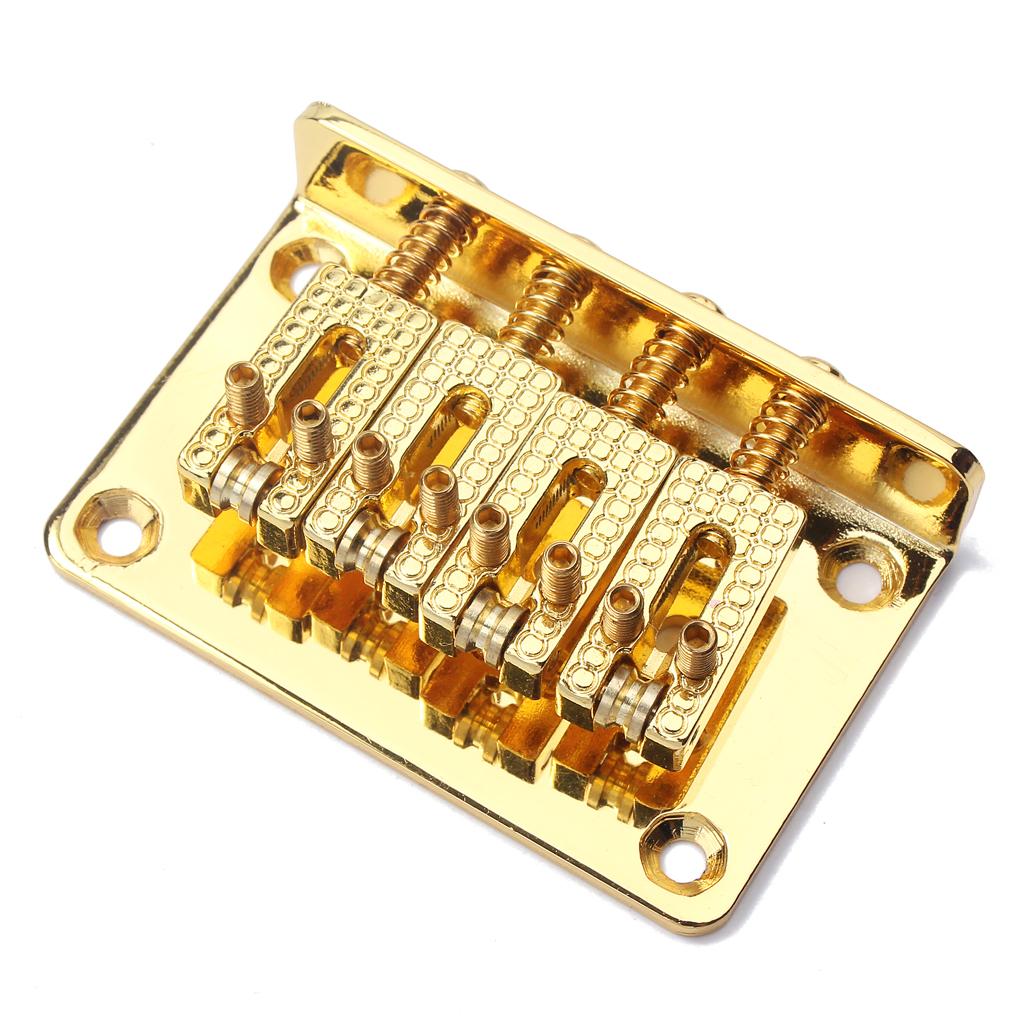 4 String Guitar Bridge for Box Guitar Parts Replacement Gold