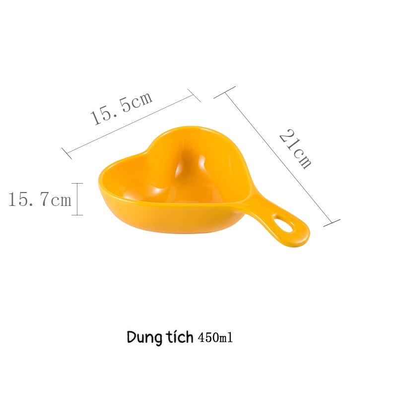 Thố sứ , chảo sứ trái tim kiểu Bắc Âu