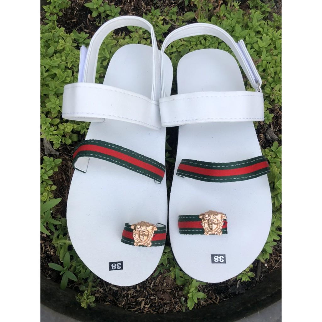 Sandals nữ đế trắng quai trắng phối dù size từ 35 nữ đến 42 nữ đủ màu đủ size ib chọn thêm