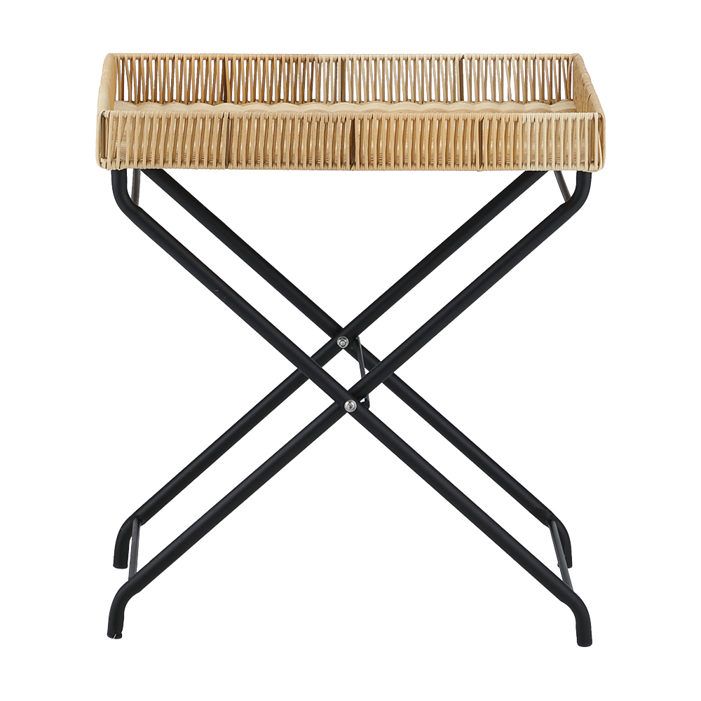 Bàn Góc Nhựa PE SAAN Màu Gỗ Tự Nhiên W51xD35.5xH53 Cm|Index Living Mall|Nội Thất Thái Lan