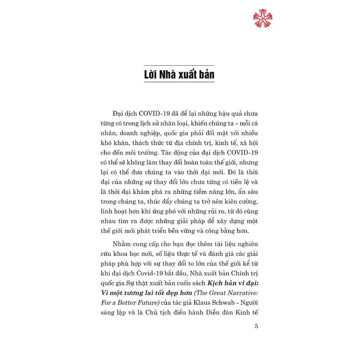 Sách - Kịch Bản Vĩ Đại - Vì Một Tương Lai Tốt Đẹp Hơn - NXB Chính Trị Quốc Gia