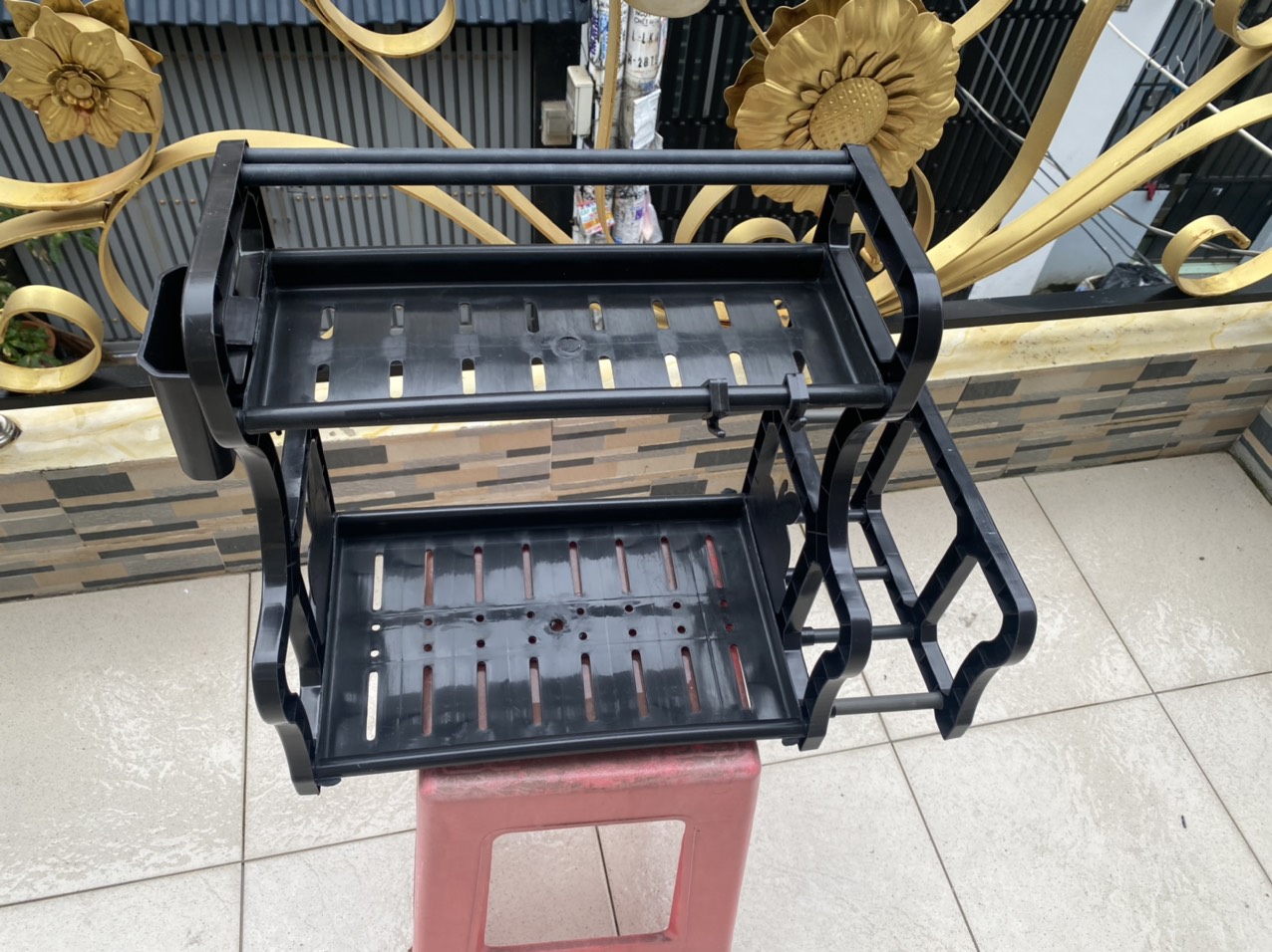 Kệ Đựng Gia Vị Nhà Bếp Chữ B, Kệ Đựng Đồ Dùng Nhà Bếp, Kệ Gia Vị 2 Tầng Tiện Ích