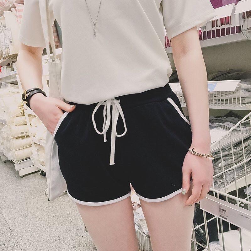 Quần đùi nữ thể thao nhiều màu chất thun cotton