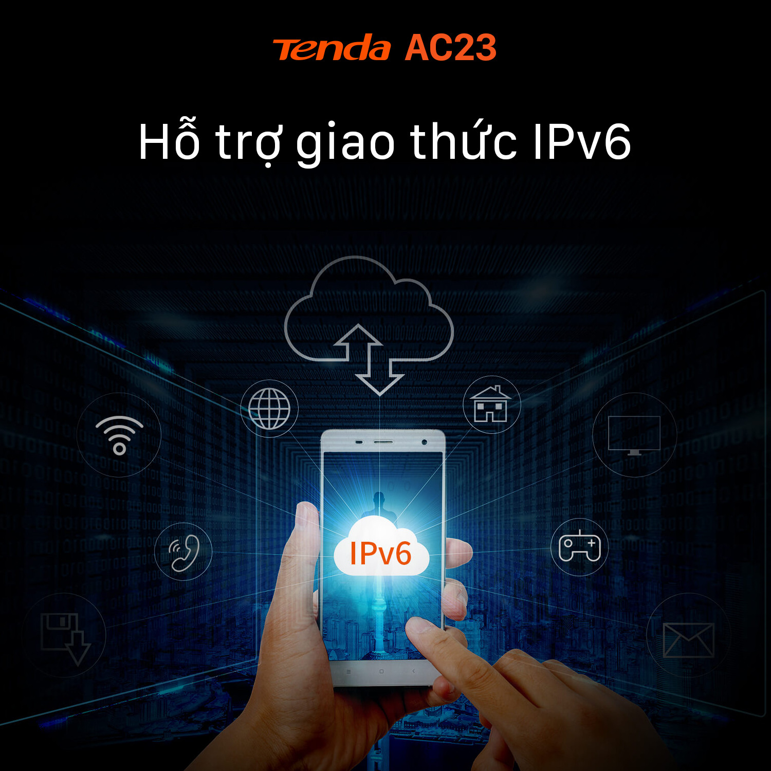 Thiết bị phát Wifi Tenda AC23 Chuẩn AC 2100Mbps - Hàng Chính Hãng