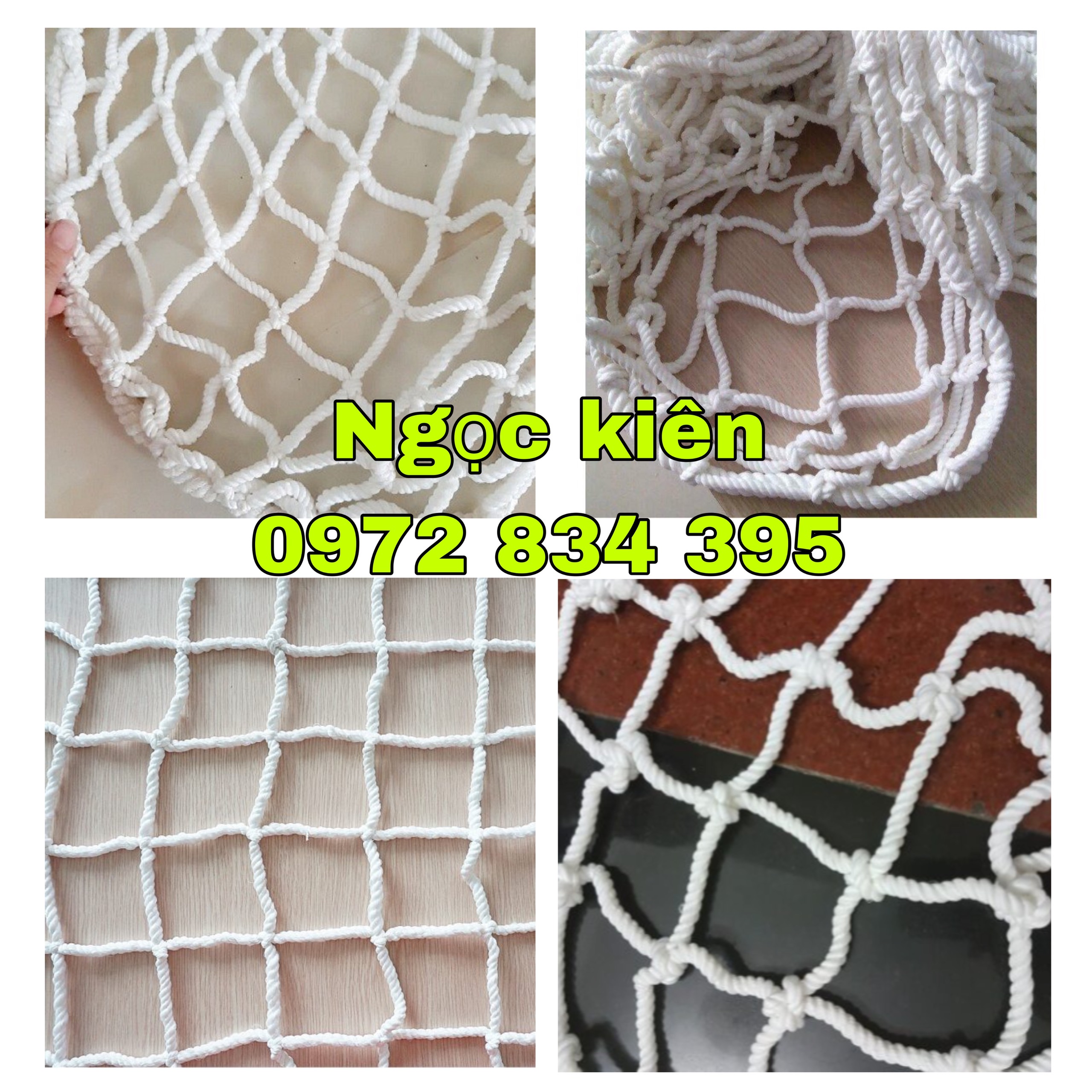 Lưới dù trắng chắn vật rơi 2 mét dài 10 mét