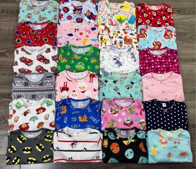 Bộ bozip dài tay cho bé trai/ bé gái size 2-7