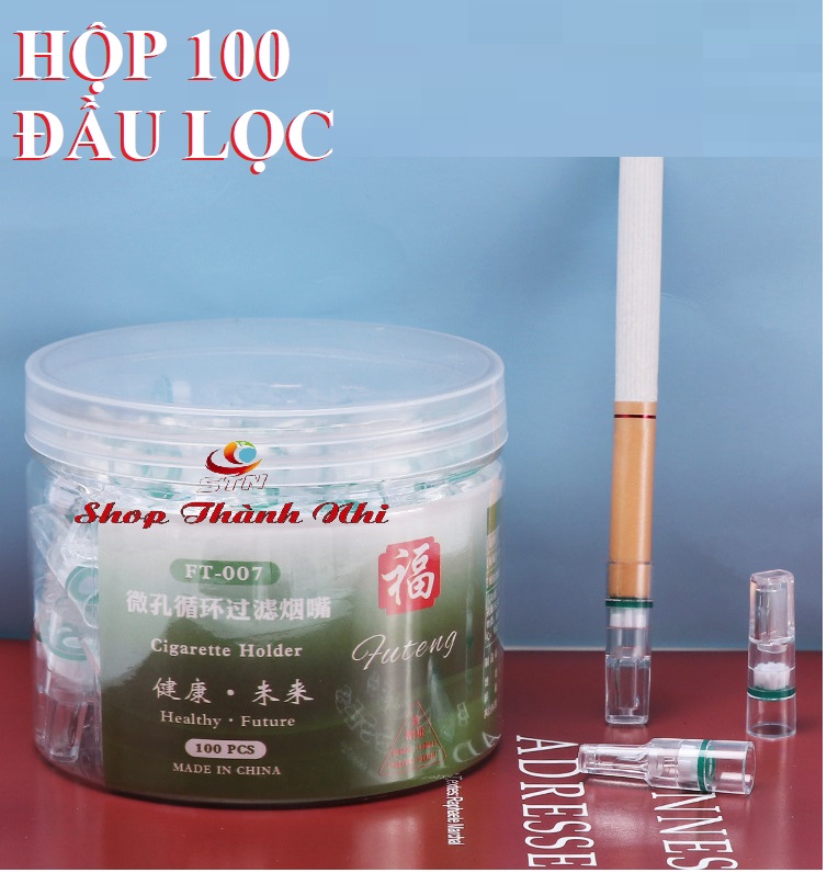 Hộp 100 đầu tẩu thuốc nhựa dẻo bảo vệ sức khỏe Hewang