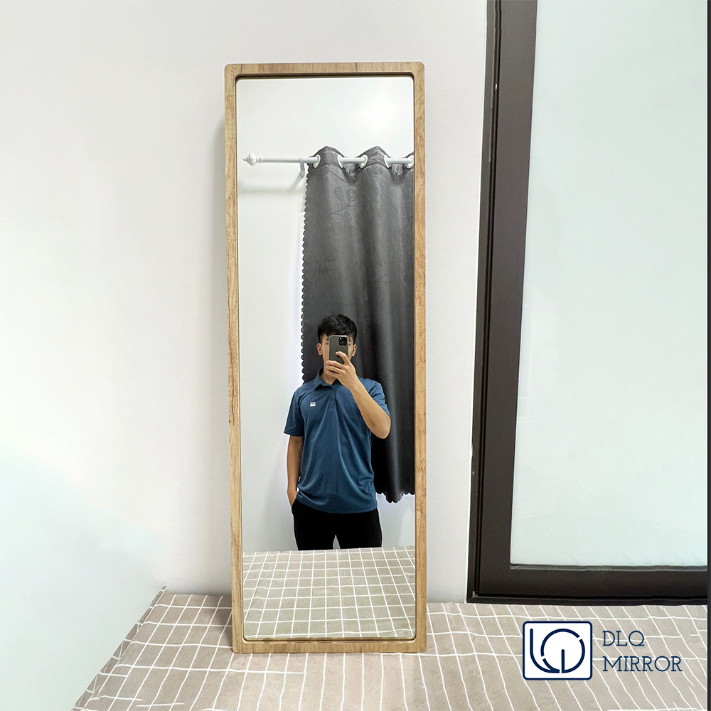 Gương Toàn Thân Khung Gỗ Treo Tường, Để Sàn DLQ INTERIORS Decor Phòng Khách, Phòng ngủ, Studio