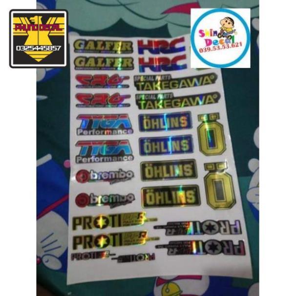 Tem tấm logo 7 màu in sẵn