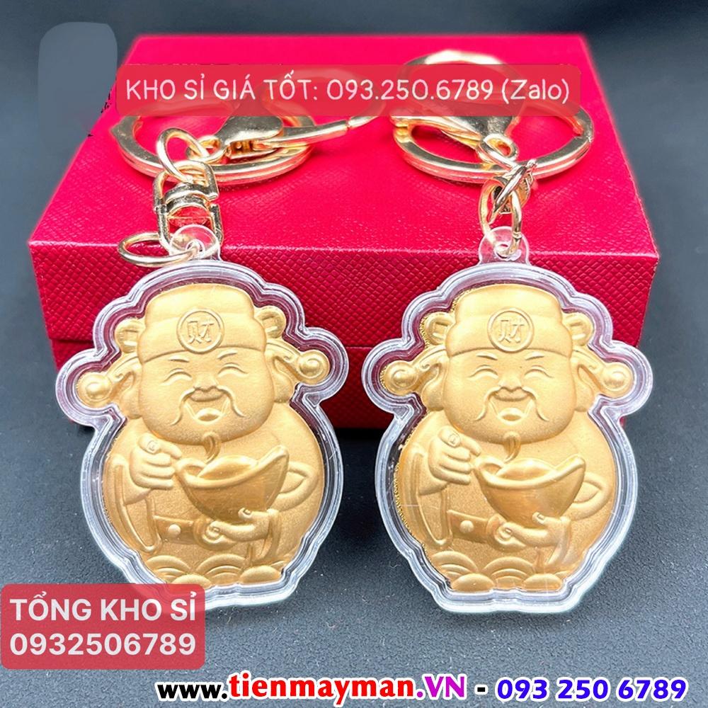 Móc Khóa Ông Thần Tài Vàng Khai Lộc May Mắn