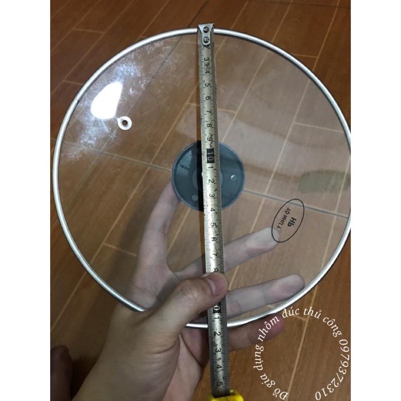 Nắp vung kính cường lực viền inox HP size 14.5cm~25.5cm