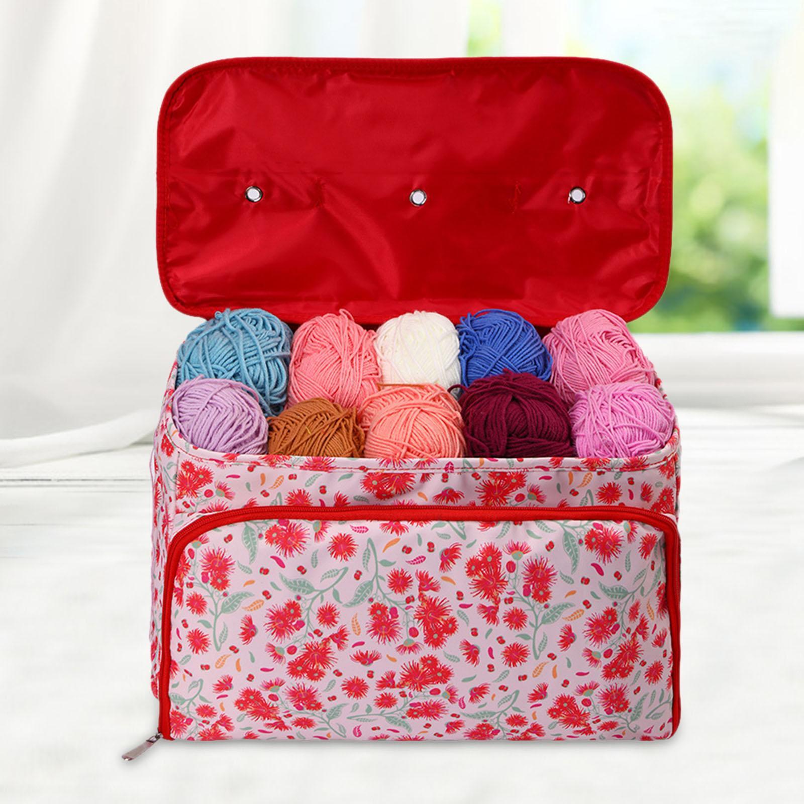 Hình ảnh Yarn Storage Organizer Crochet Bag for Knitting  Embroidery Supplies