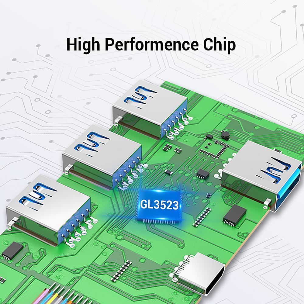Bộ chuyển đổi HUB TGCHB USB-C HUB Type-C sang 4 * USB 3.0 + Micro USB 2.0