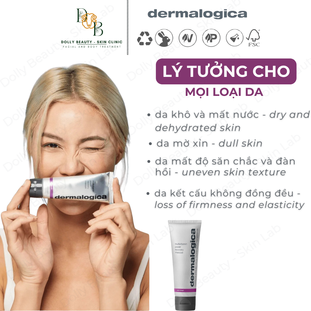 Mặt nạ vitamin cô đặc MULTIVITAMIN RECOVERY MASQUE 75ml của Dermalogica - Dolly Beauty