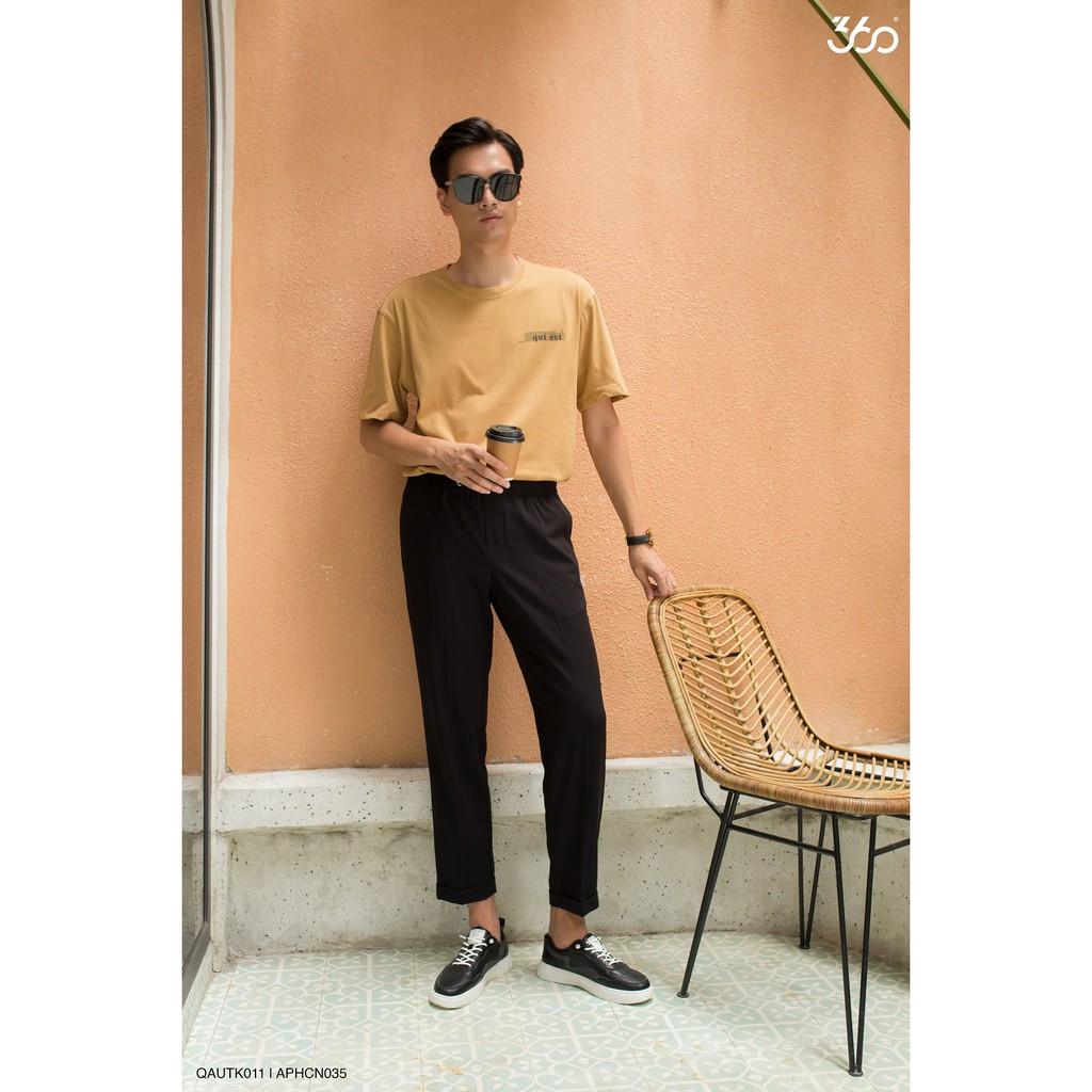 Sale Quần âu nam 360 BOUTIQUE dáng crop dây rút - QAUTK011