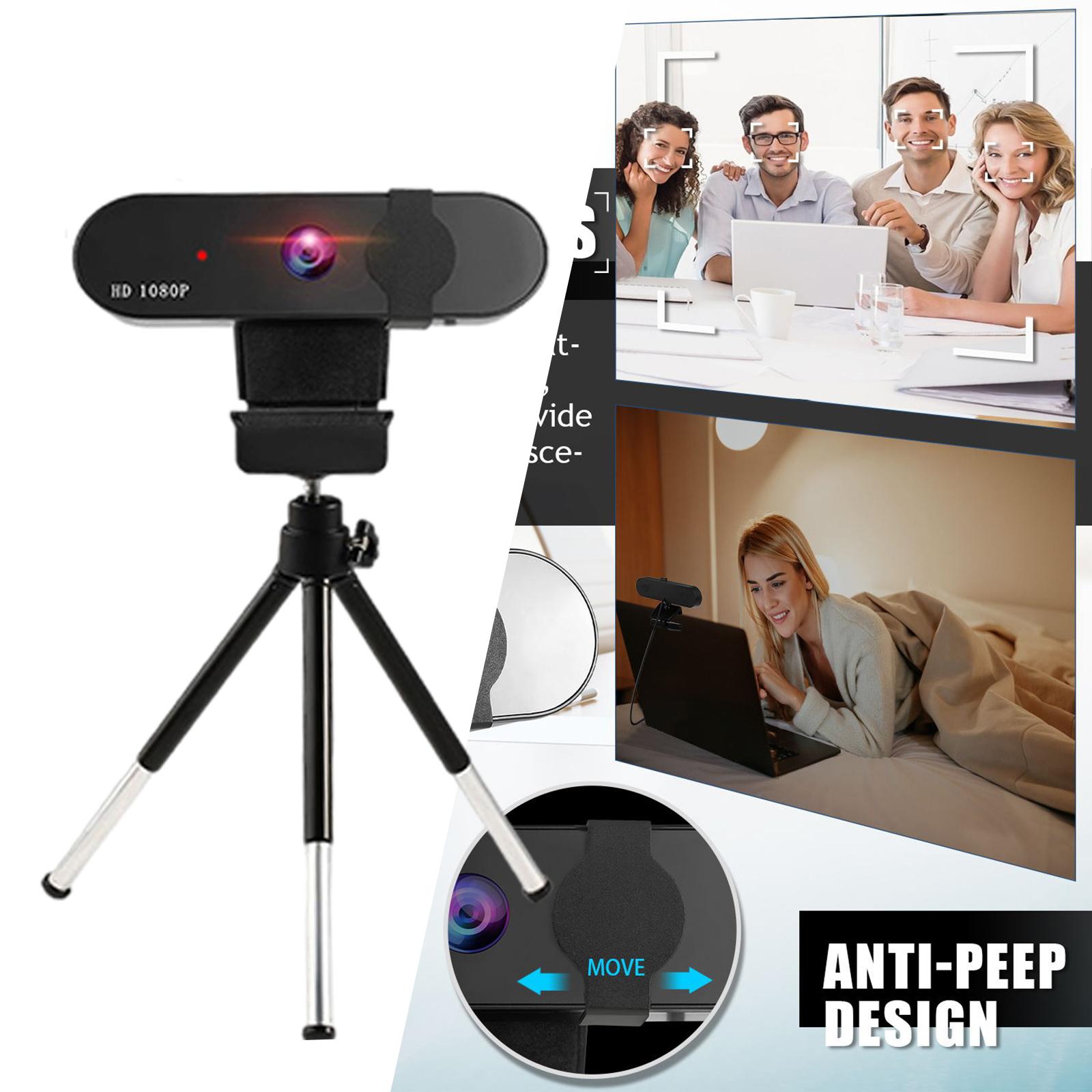 Web Camera with Microphone USB 2.0 120-degree Wide Angle for PC Video Calling Recording Live Streaming Conferencing