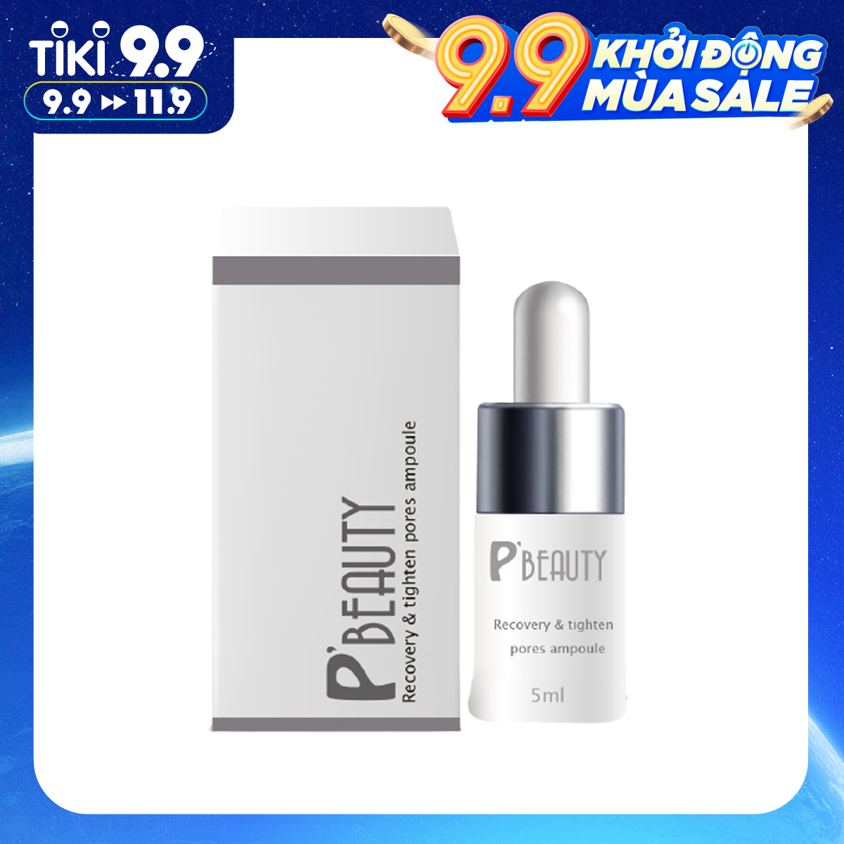 Serum giảm mụn ẩn, viêm sưng đường đen PBeauty Recovery &amp; Tighten Pores Ampoule 5ml - Bevita