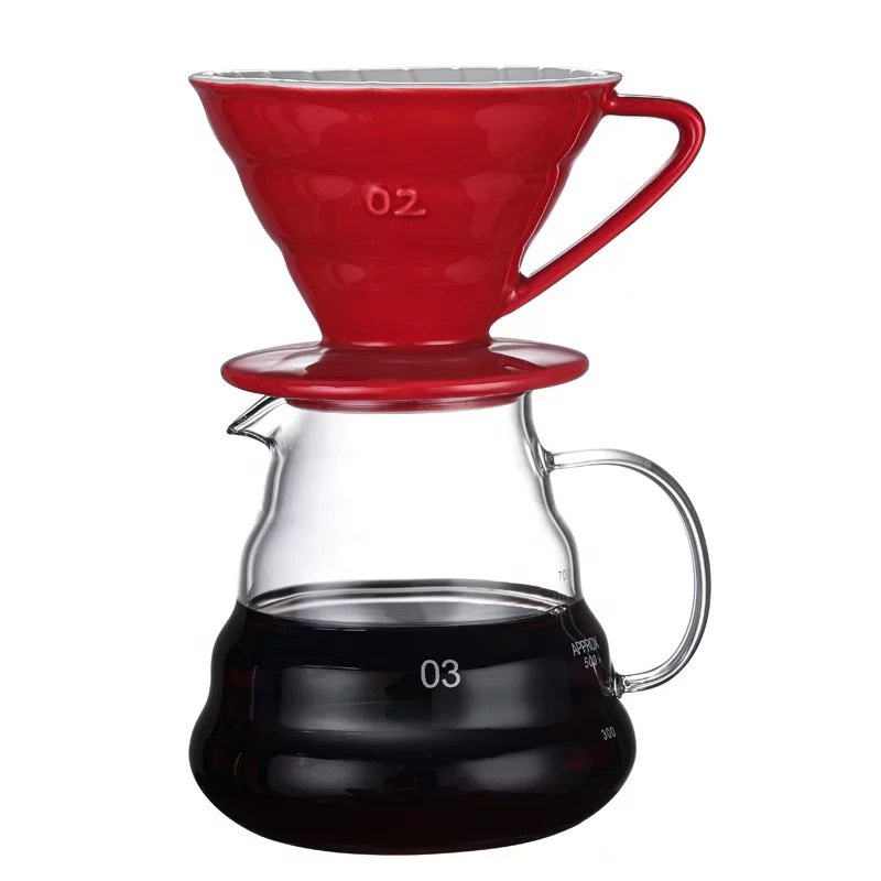 Bộ Bình Pha Drip V60 Phễu Sứ