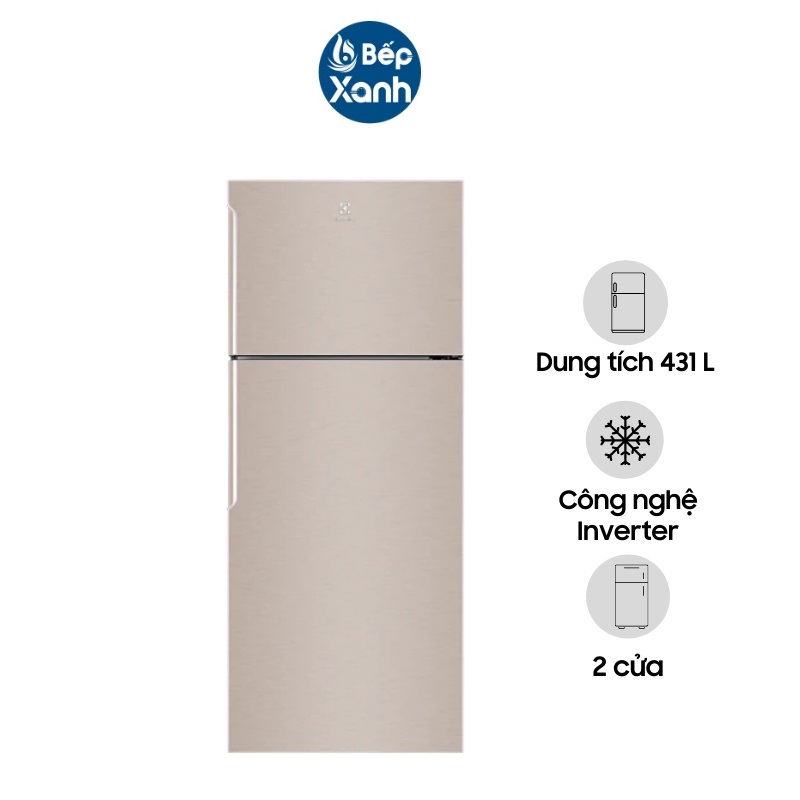 [HCM] Tủ Lạnh Electrolux ETB4600B-G - Dung Tích 431 Lít - Hàng Chính Hãng